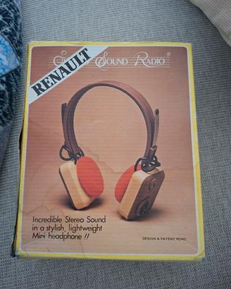 Cuffie Radio FM Vintage Renault Con Scatola

