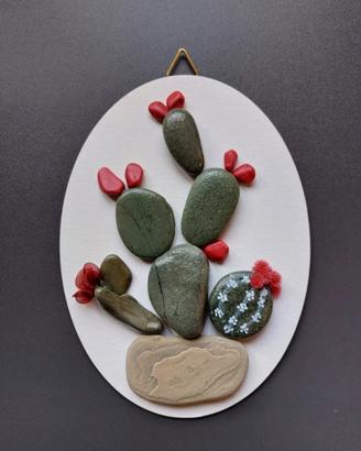 tela decorata con sassi