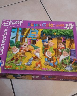 puzzle super color maxi Biancaneve e i 7 nani