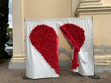 Scenografia a cuore per matrimoni ed eventi