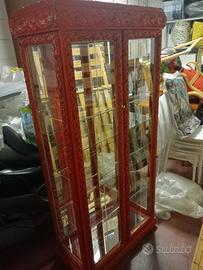 vetrina di legno 2 ante