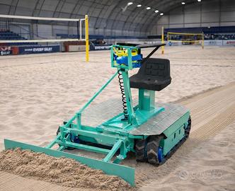 Livella e pulisce la sabbia per Beach tennis