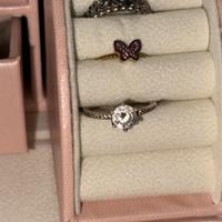 Anello Pandora solitario grande argento 925