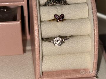 Anello Pandora solitario grande argento 925