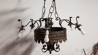 Lampadari in Ferro Battuto Anni 50