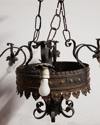 Lampadari in Ferro Battuto Anni 50