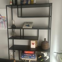 Libreria moderna in metallo nero - ottime condizio