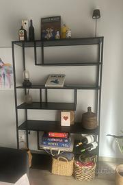 Libreria moderna in metallo nero - ottime condizio