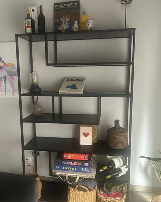 Libreria moderna in metallo nero - ottime condizio