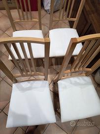 Set sedie di legno per tavolo da cucina