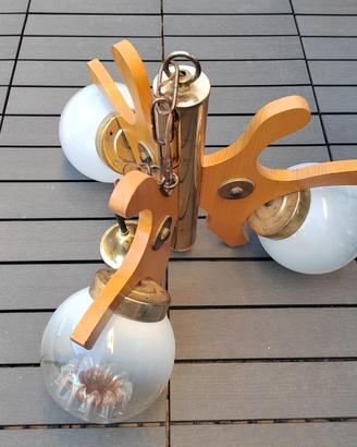 lampadario vintage anni 70 design 3 luci