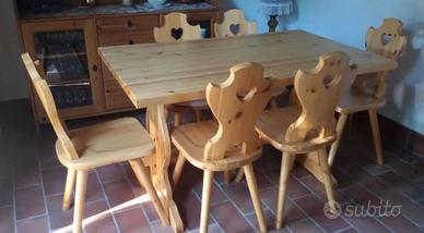 tavolo in pino massiccio