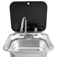 Lavandino per roulotte e camper in acciaio inox
