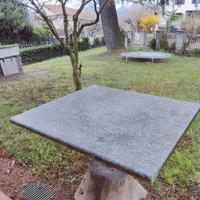 Tavolo da giardino in pietra di Luserna 1x1 metri