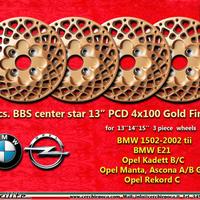 4 piastre centrali BMW Opel BBS star 13 ETx BMW 15