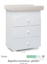 ✨ Fasciatoio Giordani Bagnetto Nora – Bianco ✨