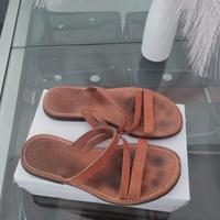 Sandali in cuoio Elen Greek sandal handmade N°37