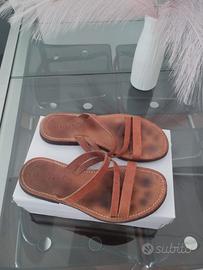 Sandali in cuoio Elen Greek sandal handmade N°37