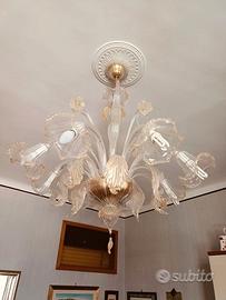 Lampadario in vetro di Murano