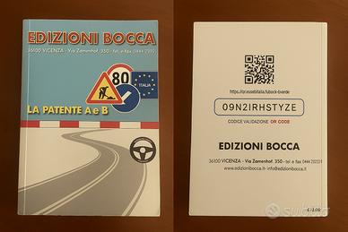 Libro patente A e B- Edizioni Bocca