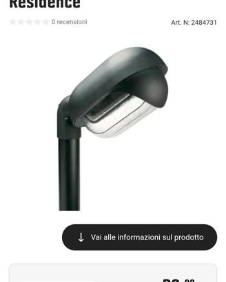Lampada  Testa palo da giardino E27