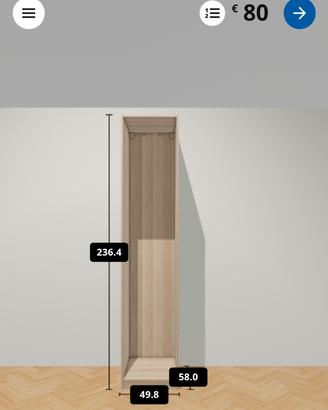 Ikea armadio pax rovere