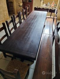 Tavolo artigianale legno massello