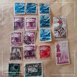 16 francobolli della repubblica italiana 