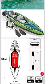 Canoa Gonfiabile Challenger K2, 2 posti Intex