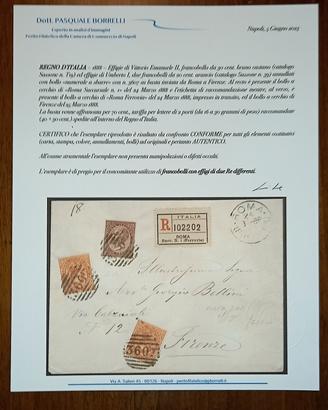 Regno 1888 busta 2 re