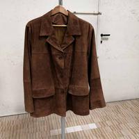 Giacca da uomo in camoscio col. TABACCO