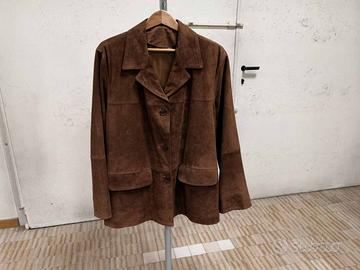 Giacca da uomo in camoscio col. TABACCO