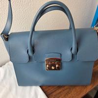 Borsa Furla Metropolis large azzurra
