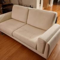 Divano Natuzzi tessuto bianco 2 posti da riparare