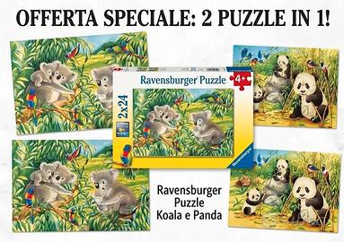 Ravensburger Puzzle 2x24 pezzi Animali Koala Panda