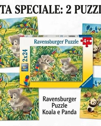 Ravensburger Puzzle 2x24 pezzi Animali Koala Panda