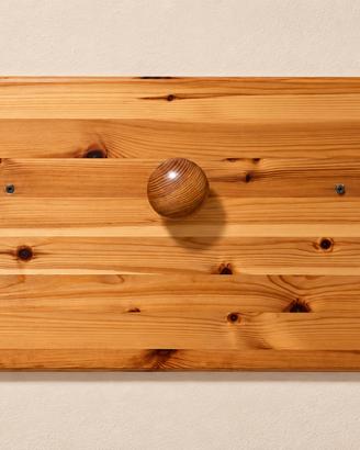 Attaccapanni in legno con 3 pomelli –stile rustico