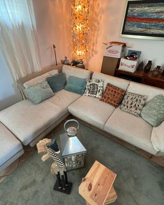 Divano angolare con puf Lowland Moroso