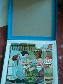 2 giochi VINTAGE puzzle multipli a CUBI x bimbi