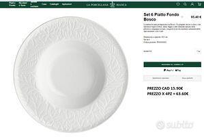 PIATTI LINEA BOSCO DE "LA PORCELLANA BIANCA"