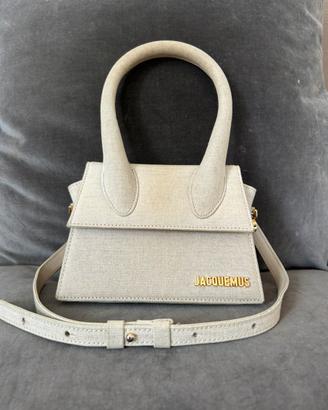 Jacquemus Le Chiquito moyen in tessuto beige