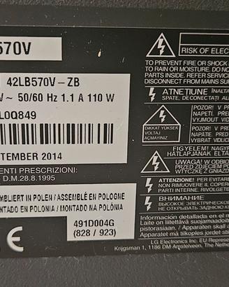 TV LG 42" Full HD 