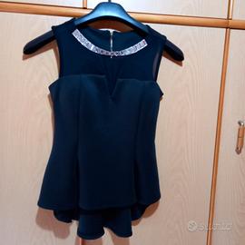 maglia top elegante nero