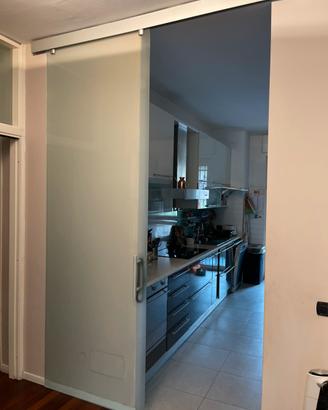 Porta scorrevole vetro satinato h290cm