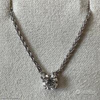 COLLANA PUNTO LUCE ORO 18kt. DIAMANTE 0,41 G VVS2