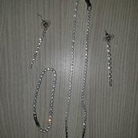 Parure di strass, collana/bracciale/orecchini