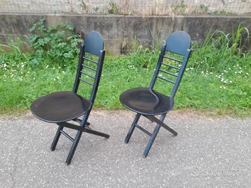 Coppia sedie pieghevoli anni 70/80