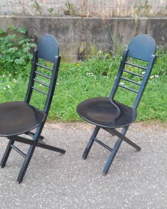 Coppia sedie pieghevoli anni 70/80
