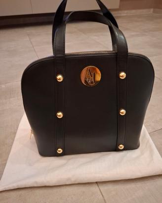 borsa donna  nera di pelle armani