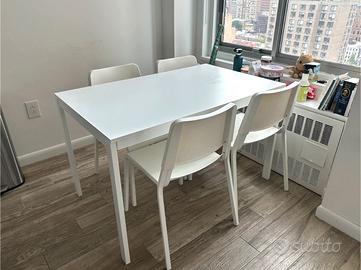 Tavolo IKEA Vangsta bianco allungabile 75x120/180